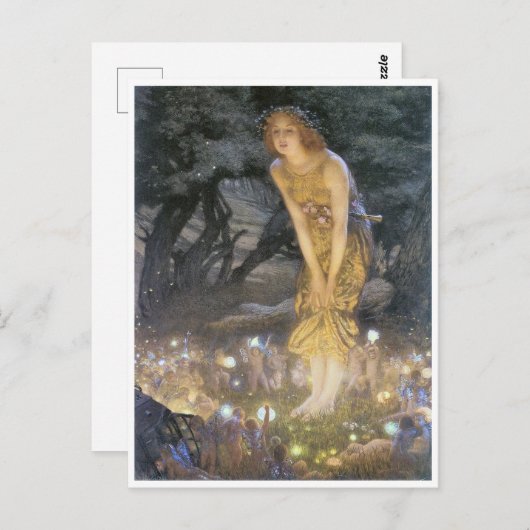 Fairies on Midsommer Eve by Edward R. Hughes Postkarte (Vorne/Hinten)