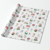 Fairies Pink Floral & Mushroom Faible Muster Geschenkpapier (Ungerollt)