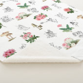 Fairies Pink Floral & Mushroom Faible Muster Sherpadecke (3/4)