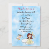 Fairies, Prinzessin und Burg Einladung zum Geburts (Rückseite)