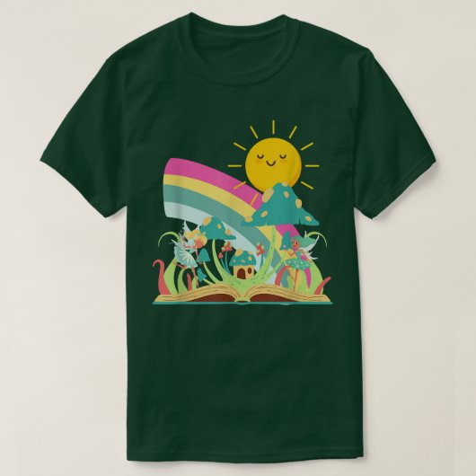 Fairies Rainbows und Sunshine Book T-Shirt (Design vorne)