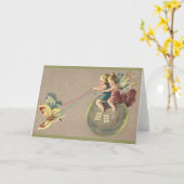 Fairies reiten in einer Blase Karte (Gelbe Blume)