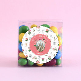 Fairies Rosa Blumenstrauß Pilz-Pilz Fairy Burg Geb Runder Aufkleber