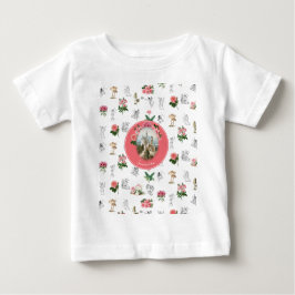 Fairies Rosa Mushroom Fairy Castle Monogram Baby T-shirt
