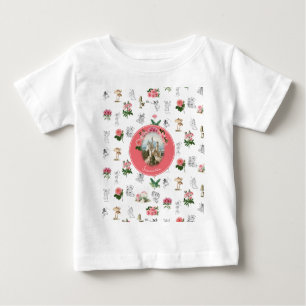 Fairies Rosa Mushroom Fairy Castle Monogram Baby T-shirt