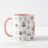 Fairies Rosa Mushroom Fairy Castle Monogram Tasse (Links)