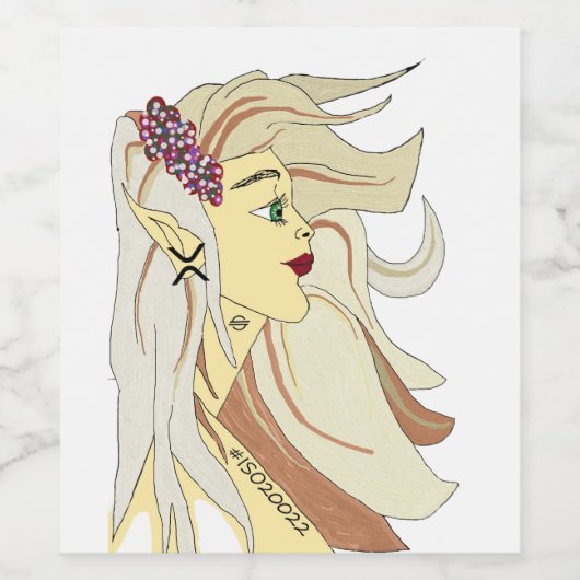 Fairies senden Segen, Tropfhinweise Weinetikett (Einzelnes Label)