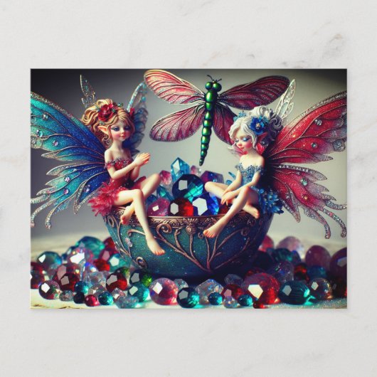 Fairies sitzend postkarte (Vorderseite)