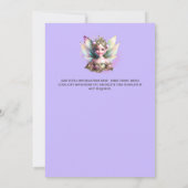 Fairies skurrile magische Mädchen irisierend lila Einladung (Rückseite)