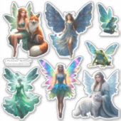 Fairies Sticker Sheet von Michaeline McDonald (Vorderseite)