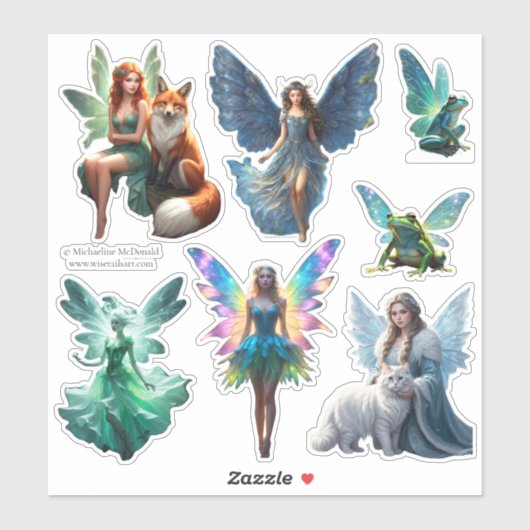 Fairies Sticker Sheet von Michaeline McDonald (Blatt)
