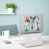 Fairies Sticker Sheet von Michaeline McDonald (Laptop auf Schreibtisch)