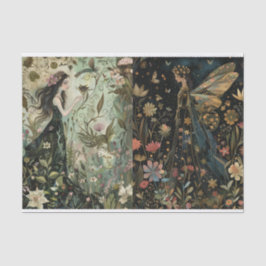 Fairies Tag/Nacht Decoupage Scrapbook Tissue Paper Seidenpapier