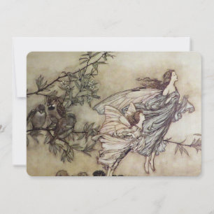 „Fairies Tiff mit den Vögeln“ von Arthur Rackham Einladung