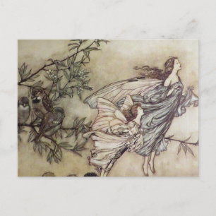 „Fairies Tiff mit den Vögeln“ von Arthur Rackham Postkarte