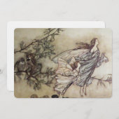 "Fairies Tiff with the Birds" von Arthur Rackham Einladung (Vorne/Hinten)