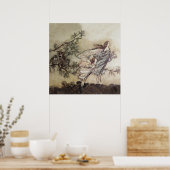 "Fairies Tiff with the Birds" von Arthur Rackham Poster (Küche)