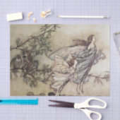 "Fairies Tiff with the Birds" von Arthur Rackham Seidenpapier (Handwerk)