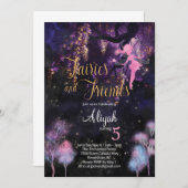 Fairies und Friends Einladung zum Geburtstag (Vorne/Hinten)