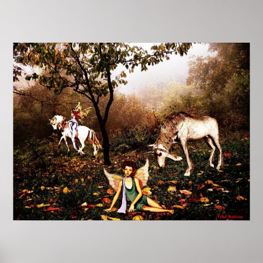 Fairies und Unicorn Poster (Vorne)