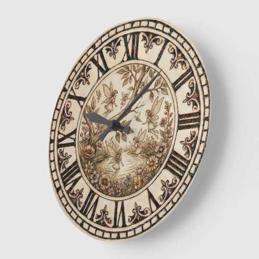 Fairies Wall Clock Große Wanduhr (Winkel)