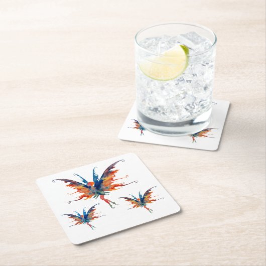 Fairies Wasserfarbe Kunst Untersetzer (Vor Ort)