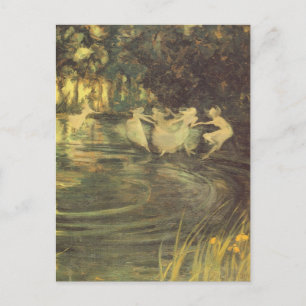 Fairies Whirl by Arthur Black, Vintager Fairy Danc Postkarte