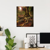 Fairies, Wiccan, Pagan, Sunlit Forest Poster (Heimbüro)
