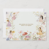 Fairies Wildblume Blume Geburtstag Foto Einladung (Rückseite)