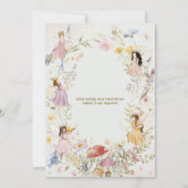 Fairies Wildblume Wiese Blume 1. Geburtstag Einladung (Rückseite)