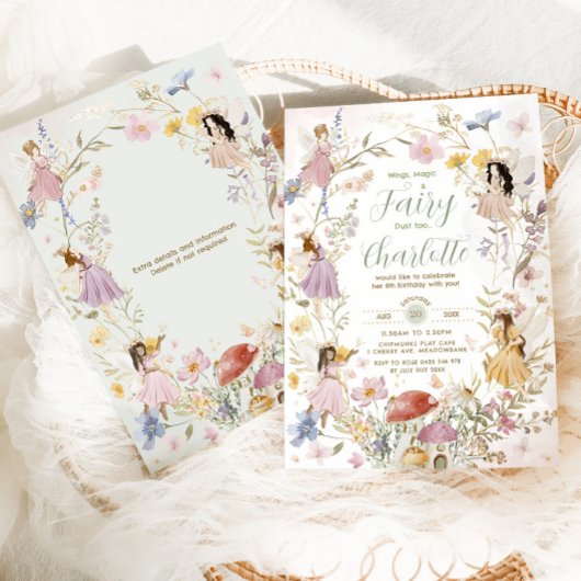 Fairies Wildblume Wiese Blume Geburtstag Einladung
