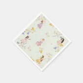 Fairies Wildblume Wiese Blume Geburtstag Serviette (Ecke)
