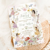 Fairies Wildblumen Blume Meadow Baby Dusche Einladung