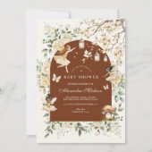 Fairies Wildblumen Blume Meadow Baby Dusche Einladung (Vorderseite)