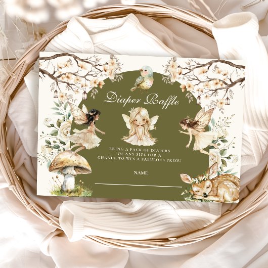 Fairies Wildblumen Blume Meadow Diapper Raffle Begleitkarte