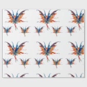 Fairies Wings Matte Wrapping Paper Geschenkpapier (Flach)
