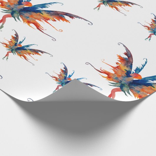 Fairies Wings Matte Wrapping Paper Geschenkpapier (Ecke)