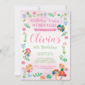 Fairies, zauberhafte Einladung zum Geburtstag (Vorderseite)