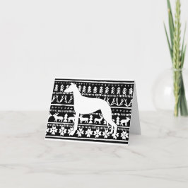 Fairisle Sighthouse Weihnachten Linocut Karte