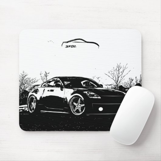 Fairlady 350Z mit schwarzem Bürsten-Anschlag Mousepad (Mit Mouse)