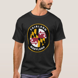 Fairland Maryland MD Flaggen-Abzeichen-Rundschild  T-Shirt