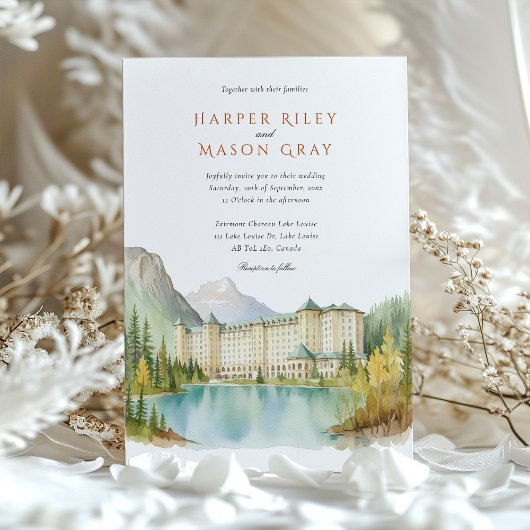 Fairmont Chateau Lake Louise Canada Wedding Einladung