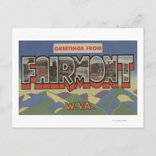 Fairmont, West Virginia - Große Briefszenen Postkarte (Vorderseite)