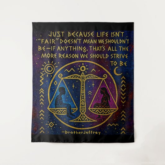 Fairness-Zitat 2001 Wandteppich (Vorderseite)