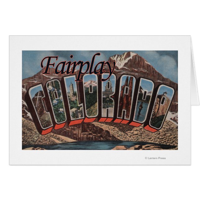 Fairplay, Colorado - Große Buchstabenszenen (Vorderseite (Horizontal))