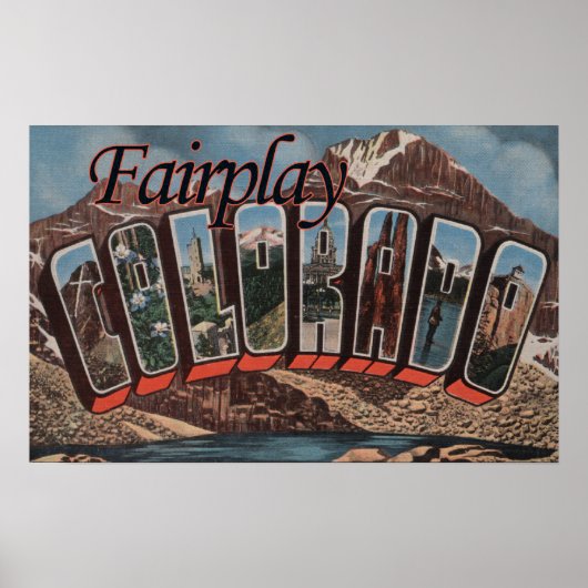 Fairplay, Colorado - Große Buchstabenszenen Poster (Vorne)