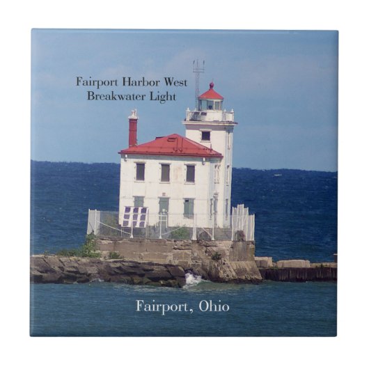 Fairport Harbour West Breakwater Light Fliesen (Vorderseite)