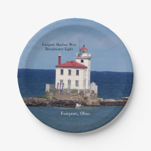 Fairport Harbour West Breakwater Light Paper Platt Pappteller