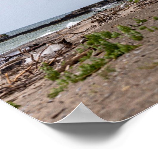 Fairport Harbour West Breakwater Lighthouse Poster (Ecke)