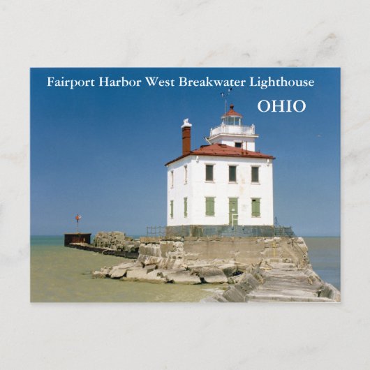 Fairport Harbour West Breakwater Lighthouse Postkarte (Vorderseite)